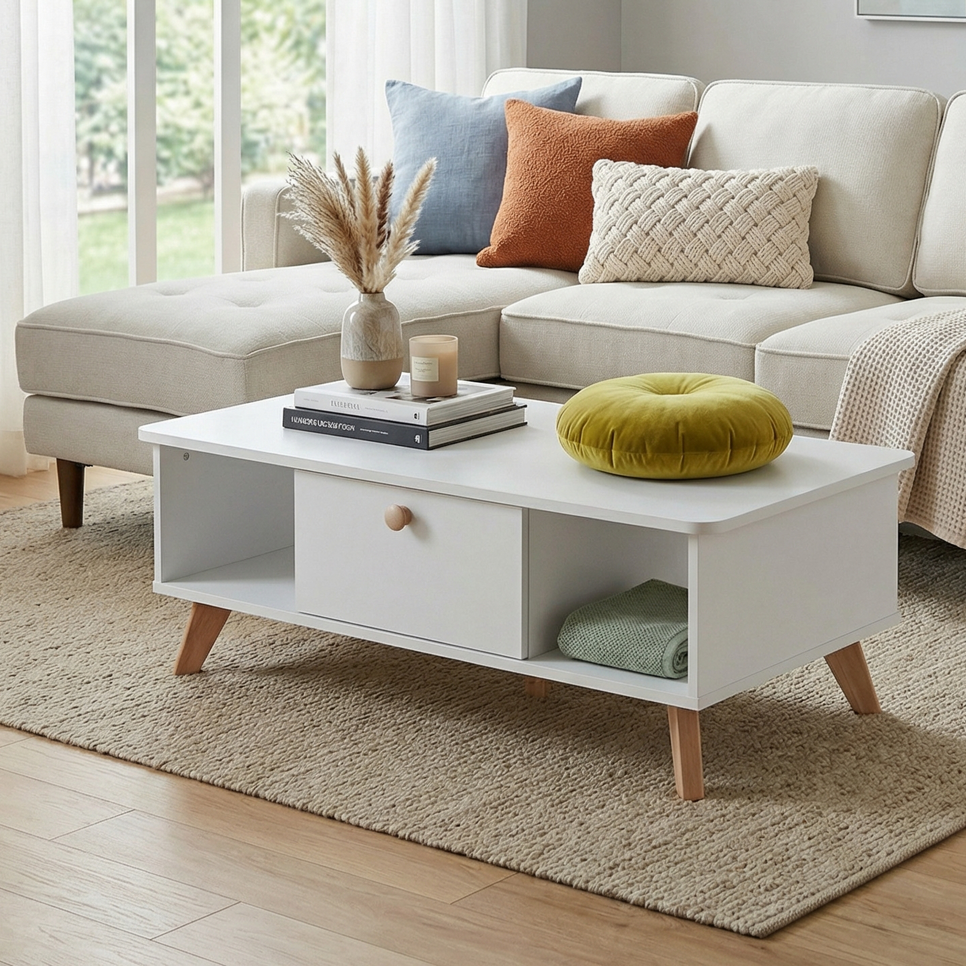 Olbia Coffee Table, 1M, White