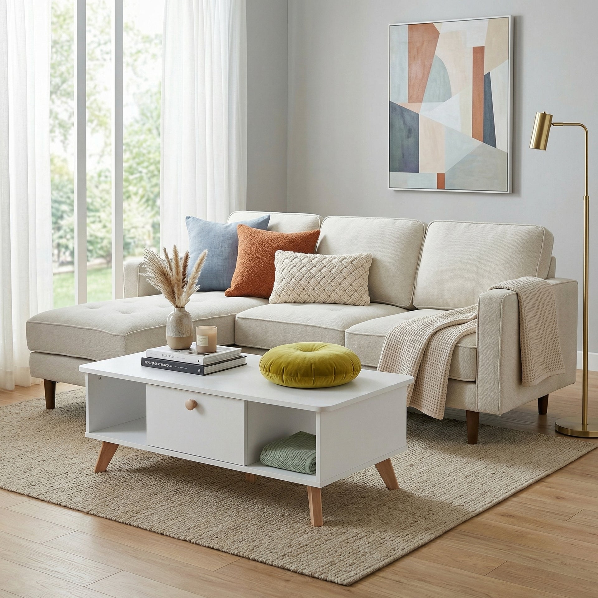 Olbia Coffee Table, 1M, White