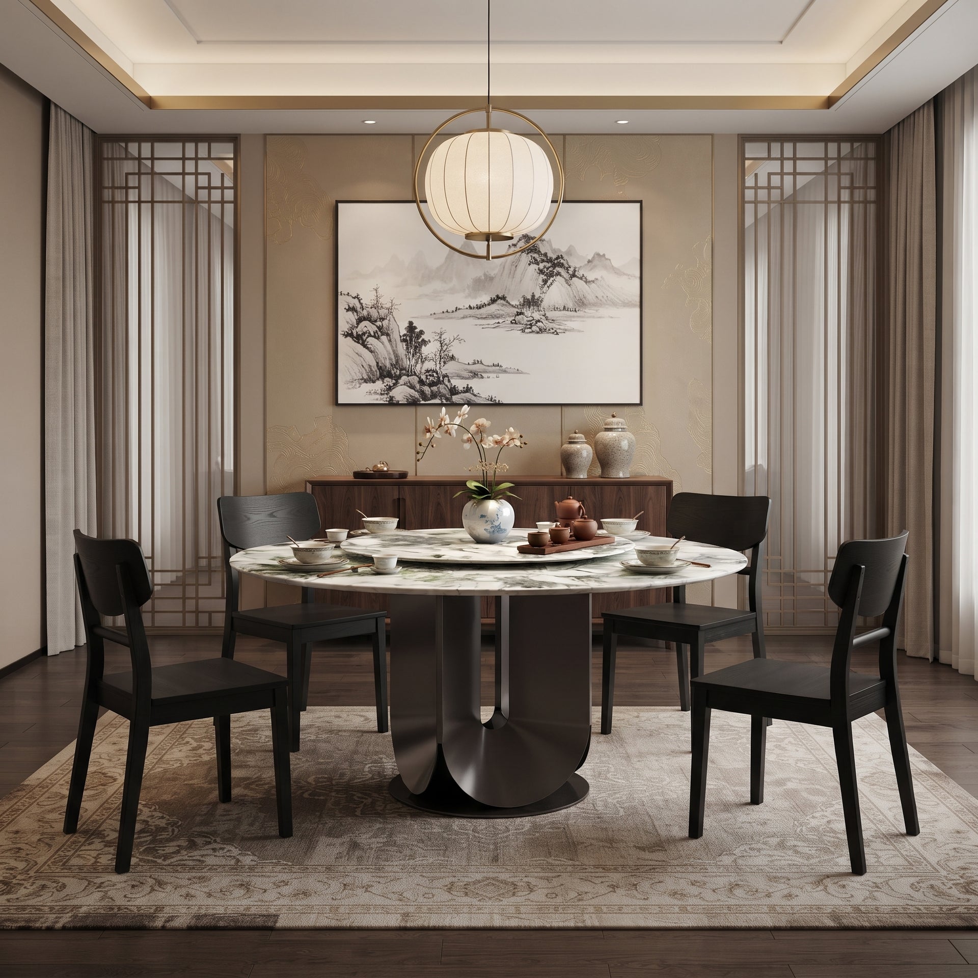 Orosei Round Dining Table, 1.35M