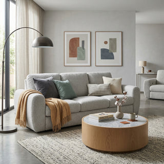 Orvieto Three Seater Sofa, Grey