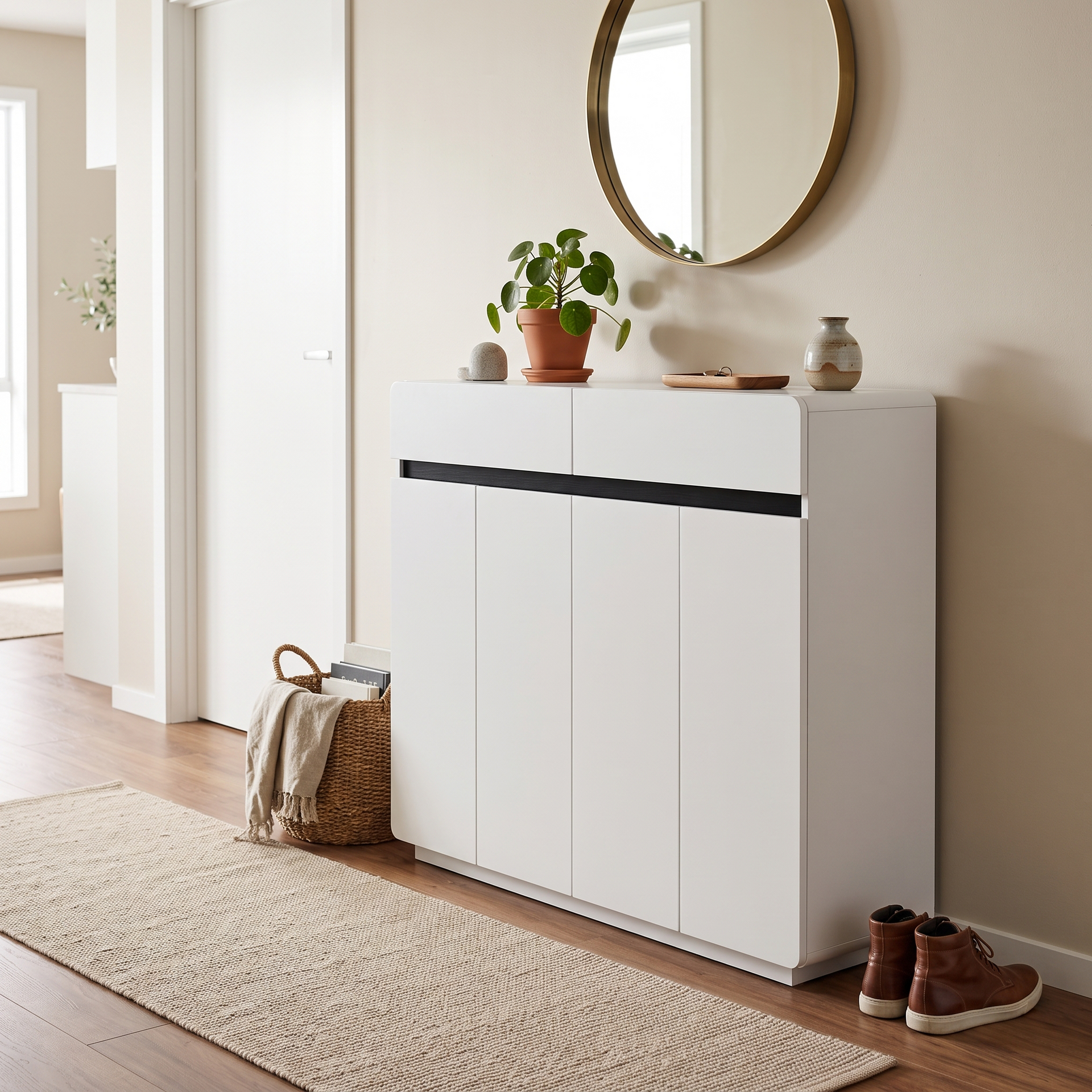 Padua 4 Door Shoe Cabinet