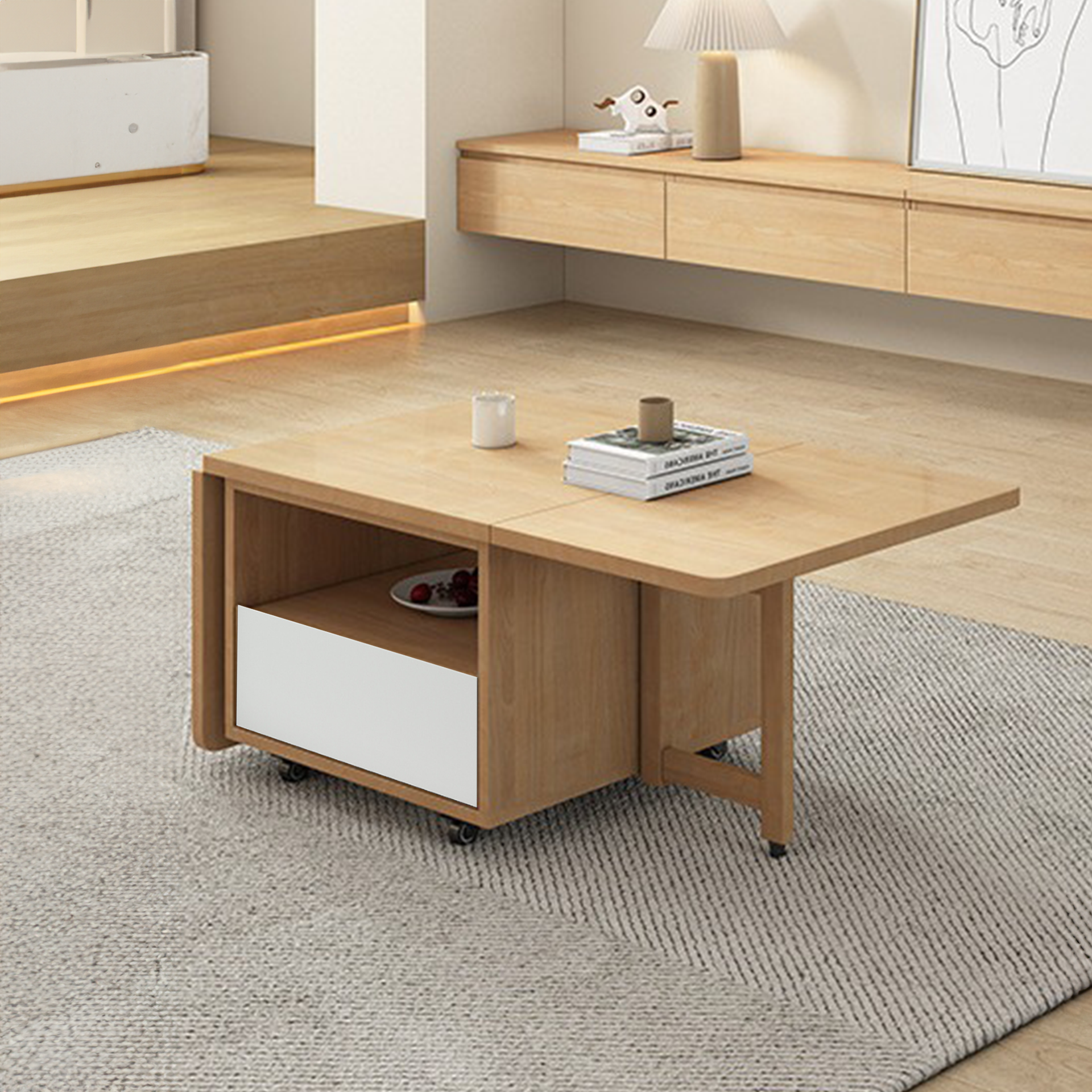Parma Extendable Coffee Table, Oak