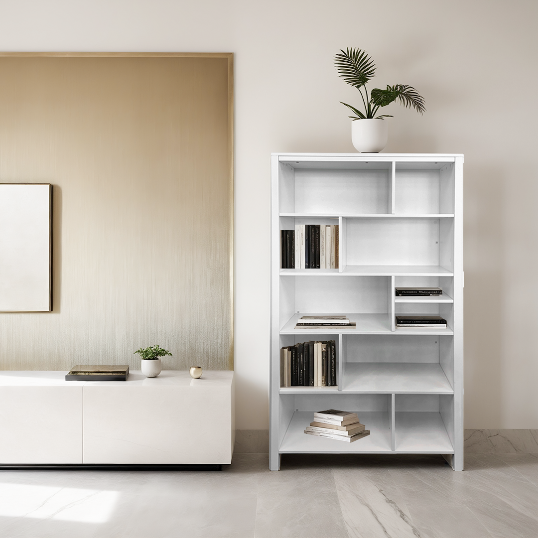 Pereta 5-Tier Bookcase, White