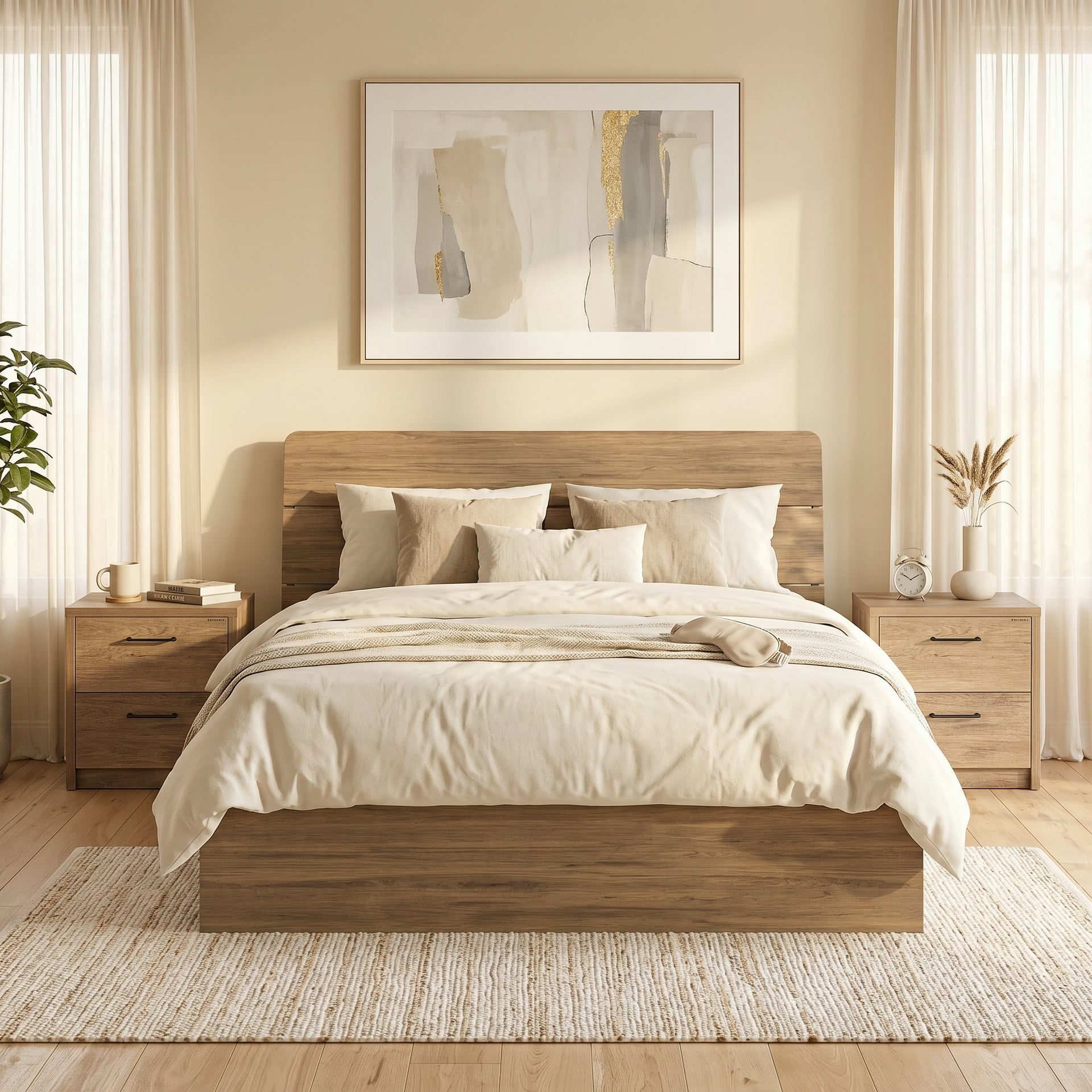 Platsa-A Bedframe with 2 Underneath Drawer, Queen
