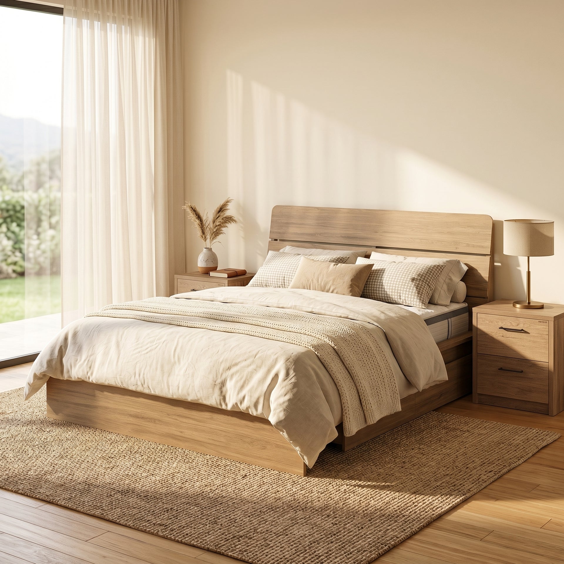 Platsa-A Bedframe with 2 Underneath Drawer, Queen