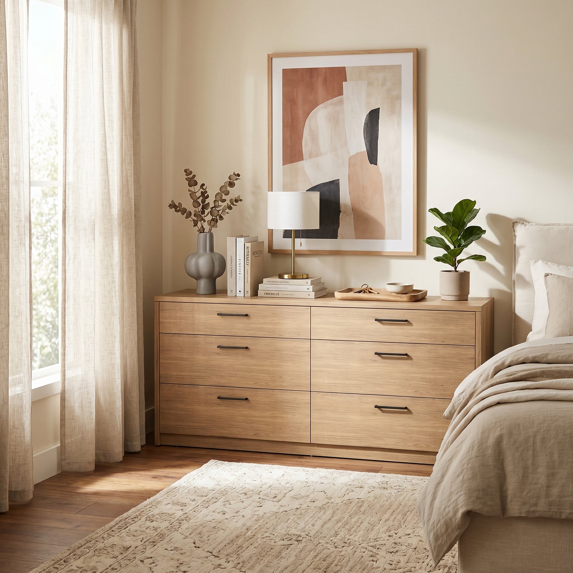 Platsa 6 Drawer Chest, Grey Oak