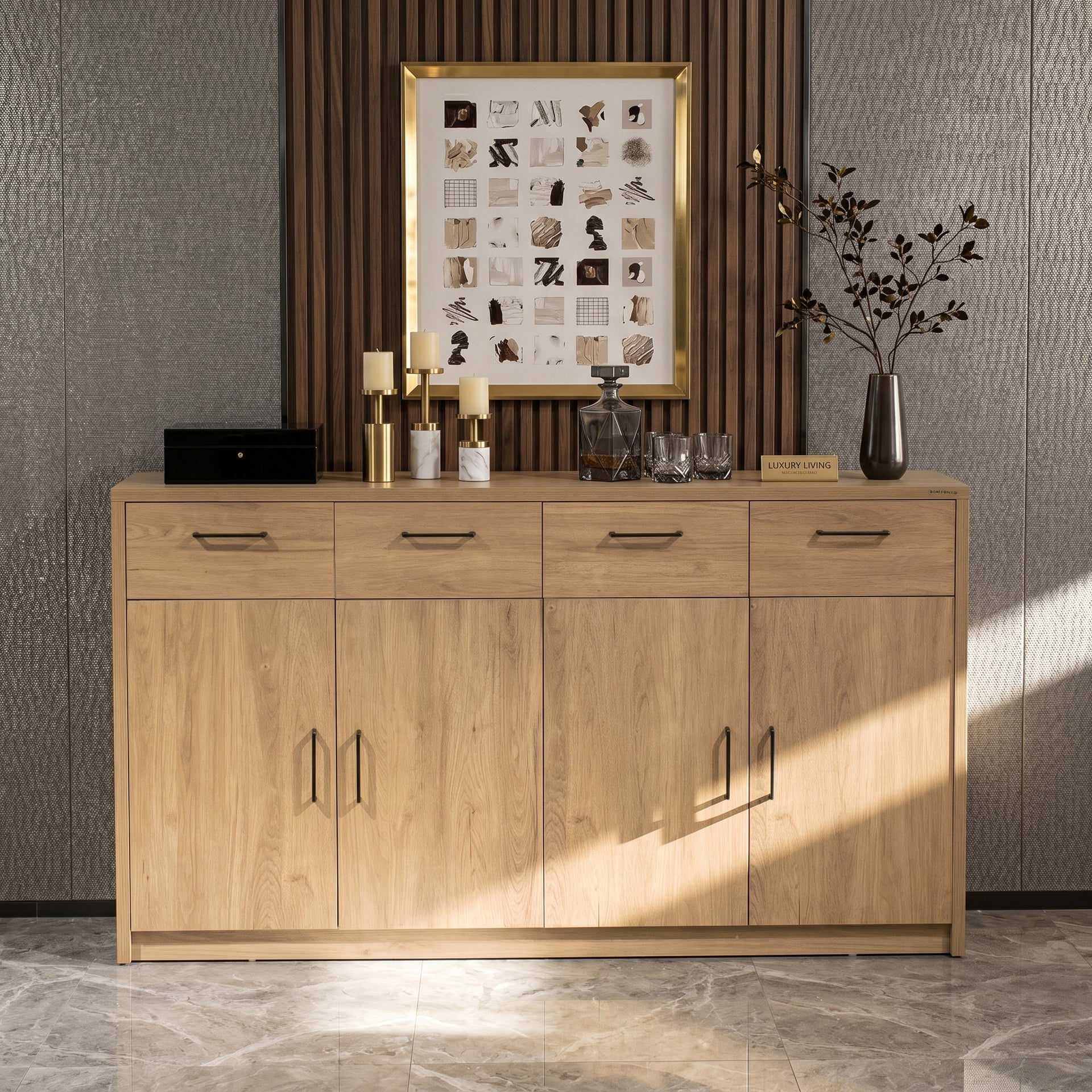 Platsa Sideboard, Grey Oak