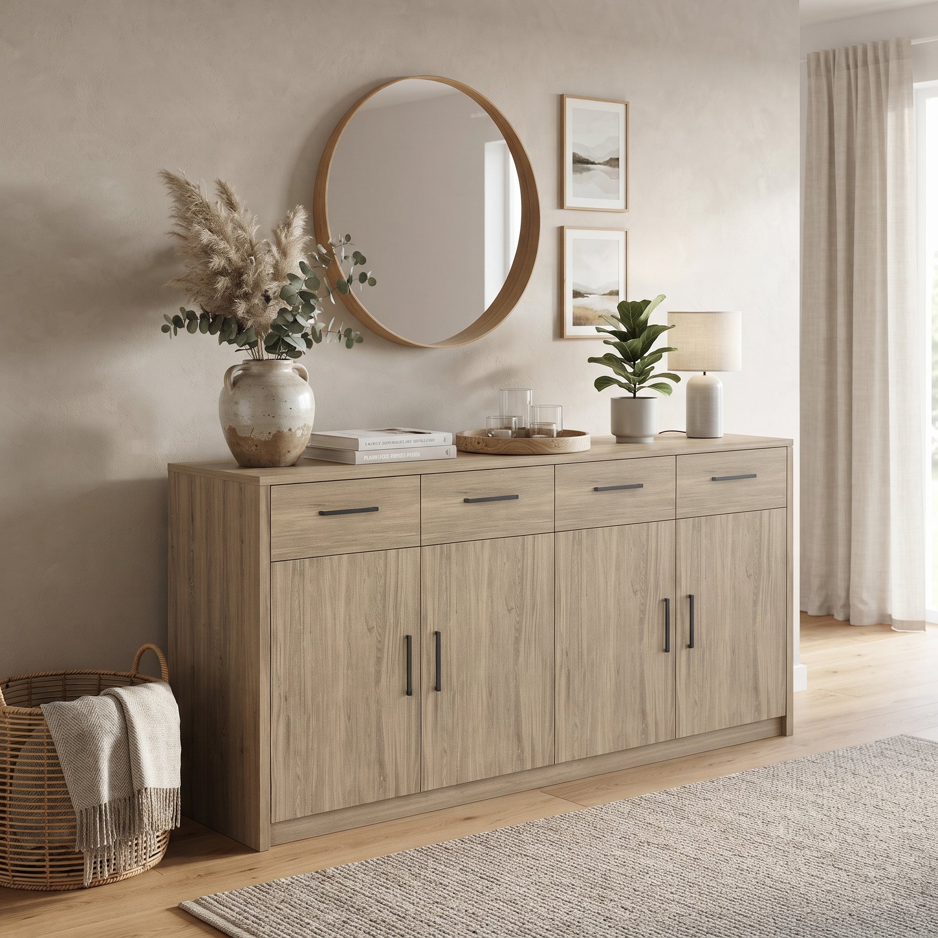 Platsa Sideboard, Grey Oak