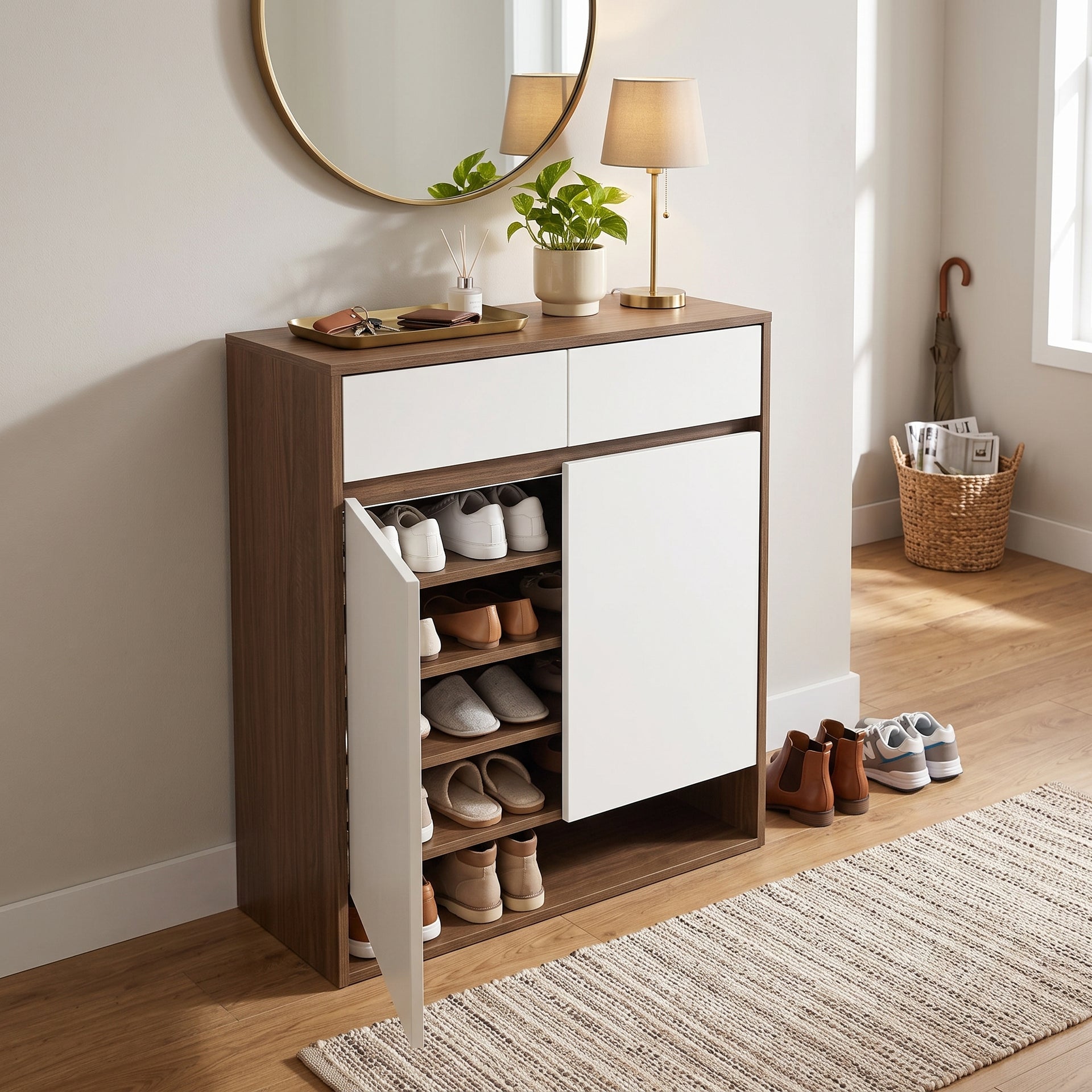 Polia 2 doors Shoe Cabinet