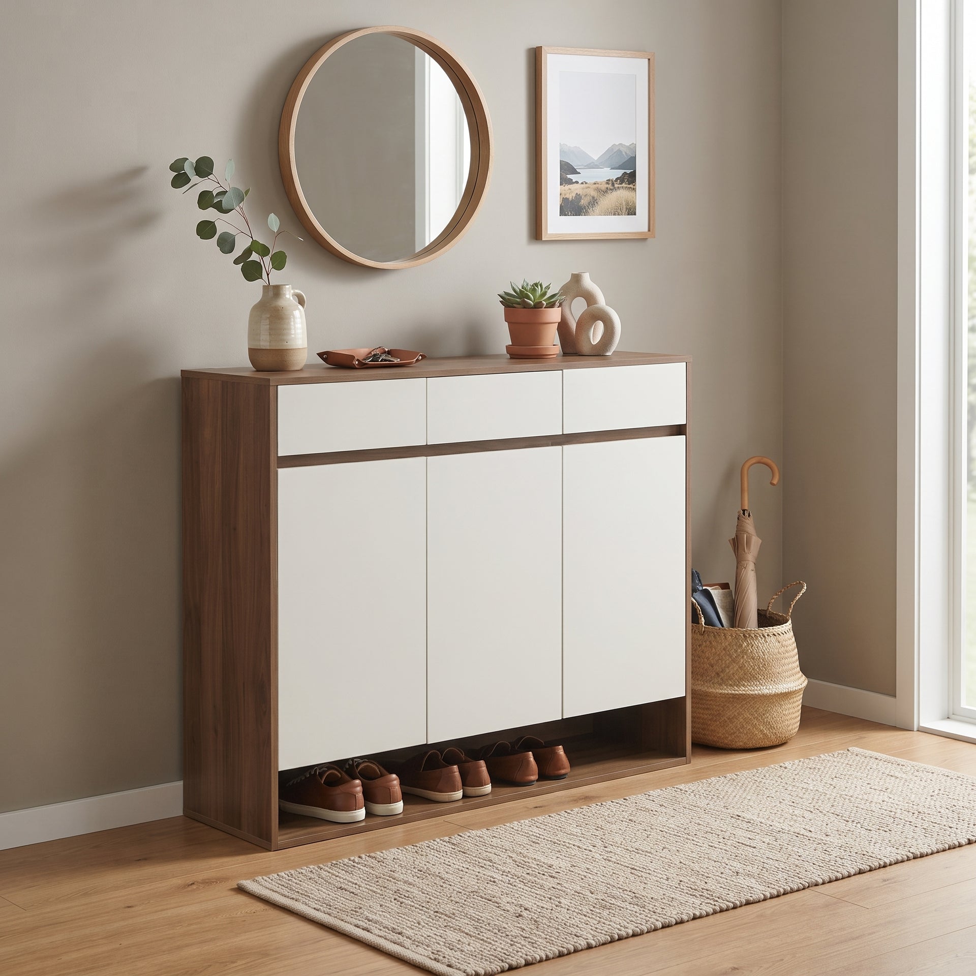 Polia 3 doors Shoe Cabinet