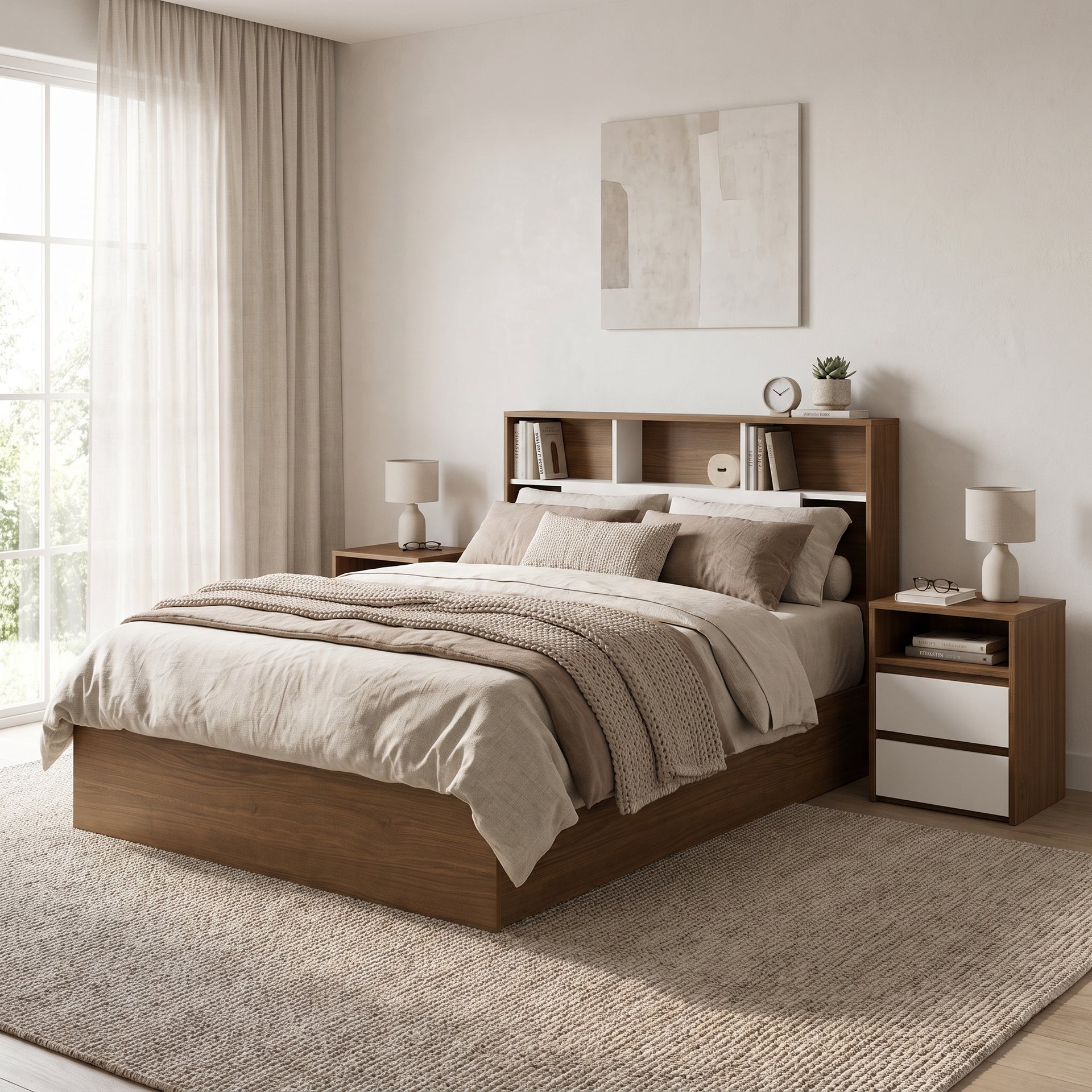 Polia Gas-Lift Storage Bed Base, Queen