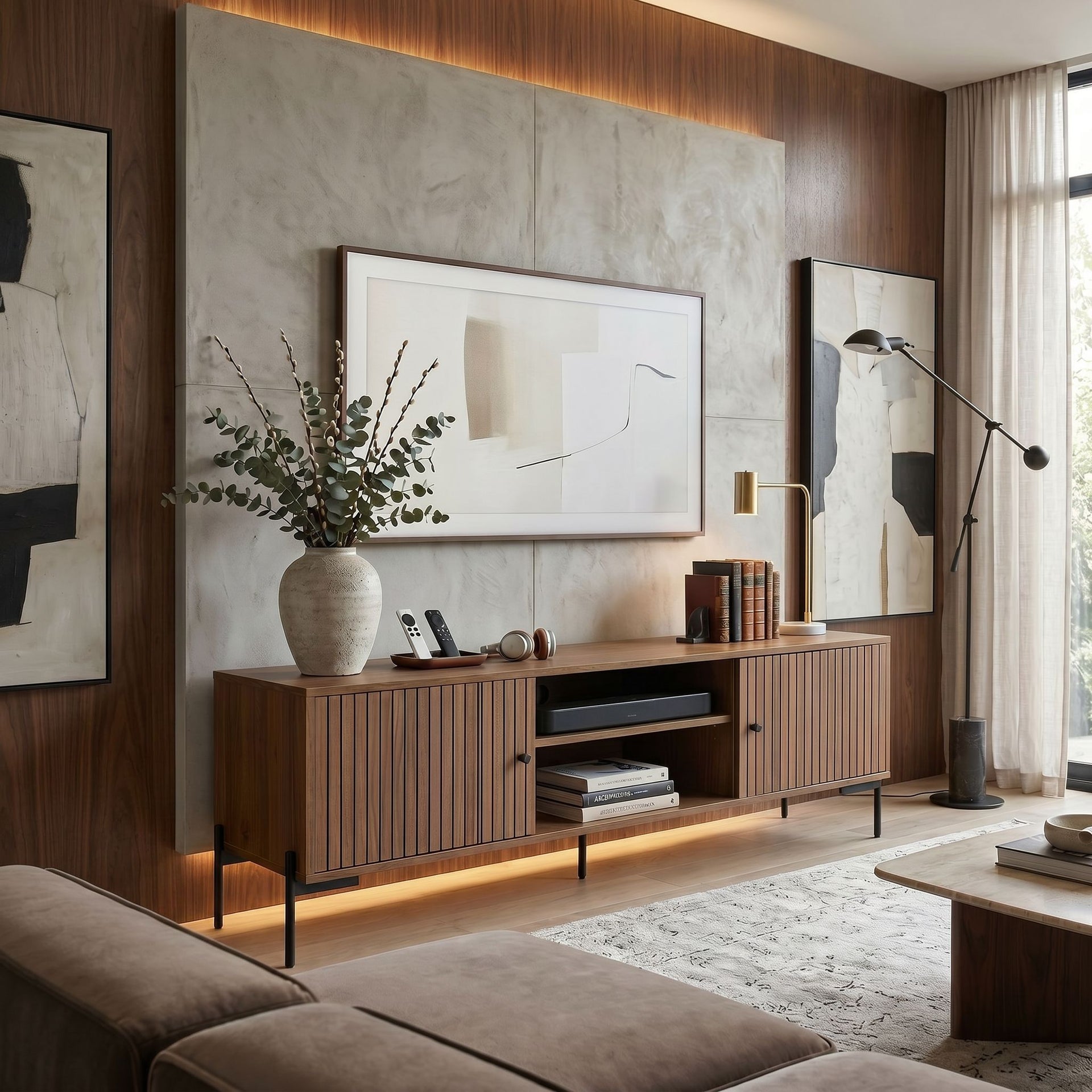 Polia TV Stand, 1.5M, Brown