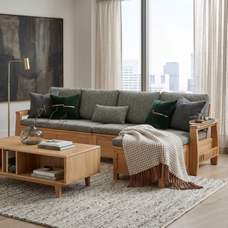 Remini 4 Seater Sofa with Ottoman combines timeless design with practical functionality, making it a standout piece for any living space.