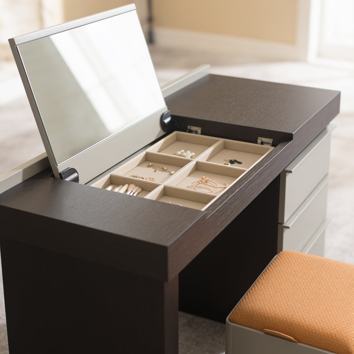 Rome Dressing Table Set, Black & Grey