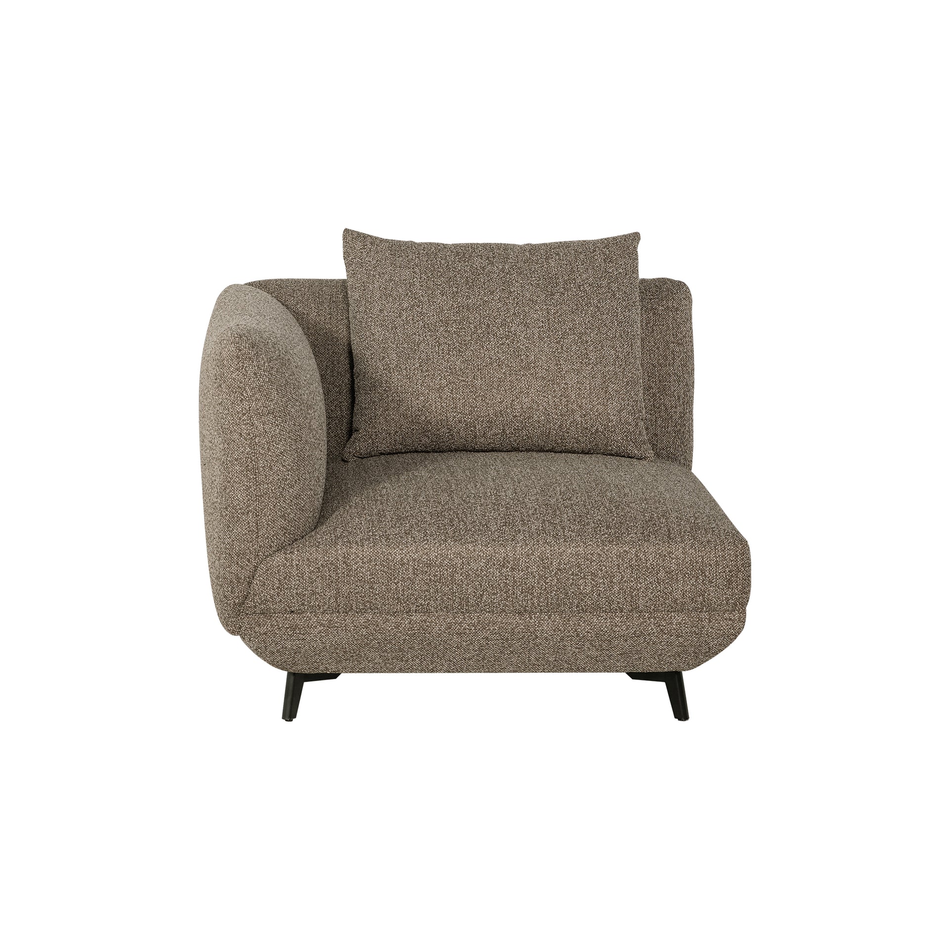 Novara Sectional Sofa, Brown, 2 Seater