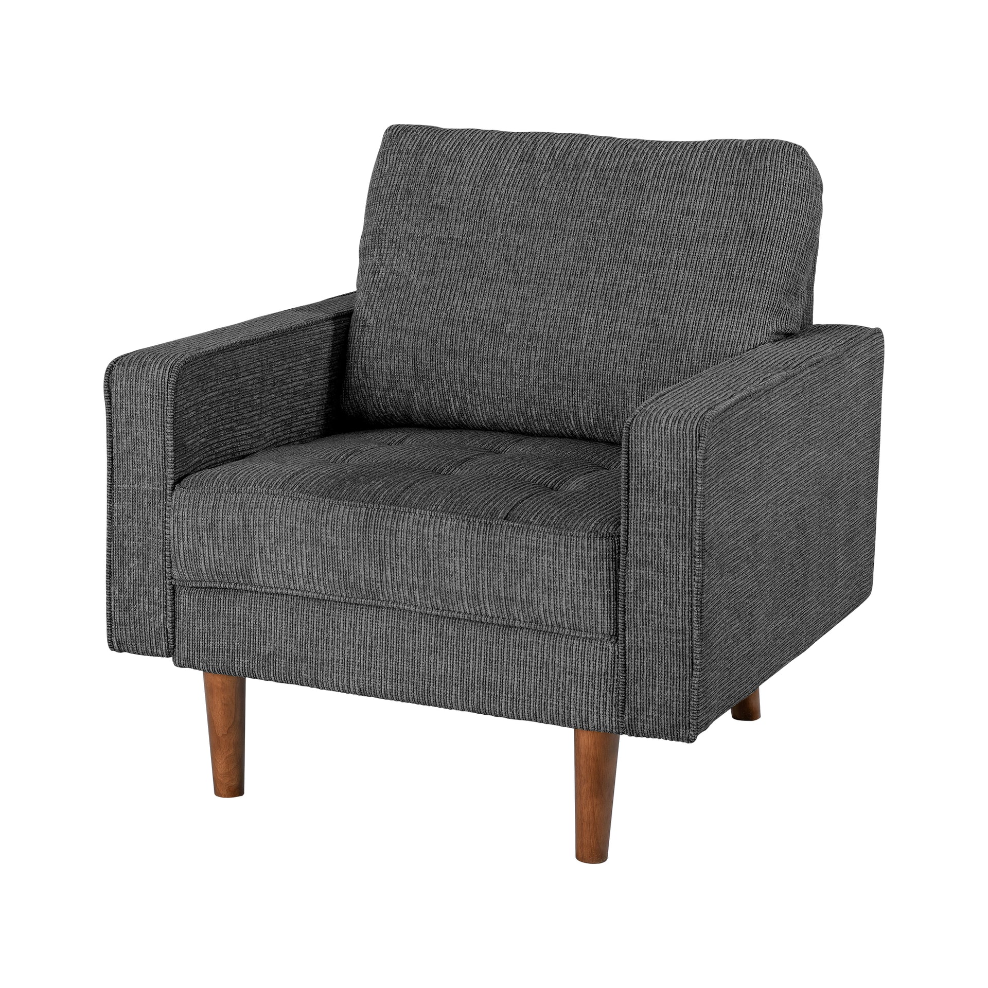 Uta One Seater Sofa, Carbon Black