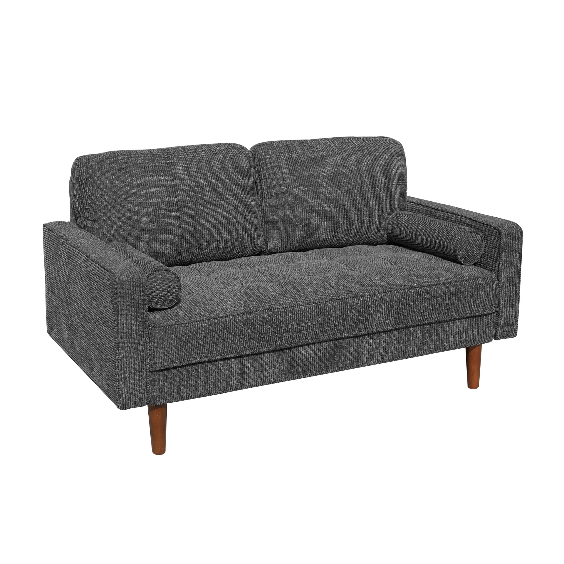 Uta Two Seater Sofa, Carbon Black