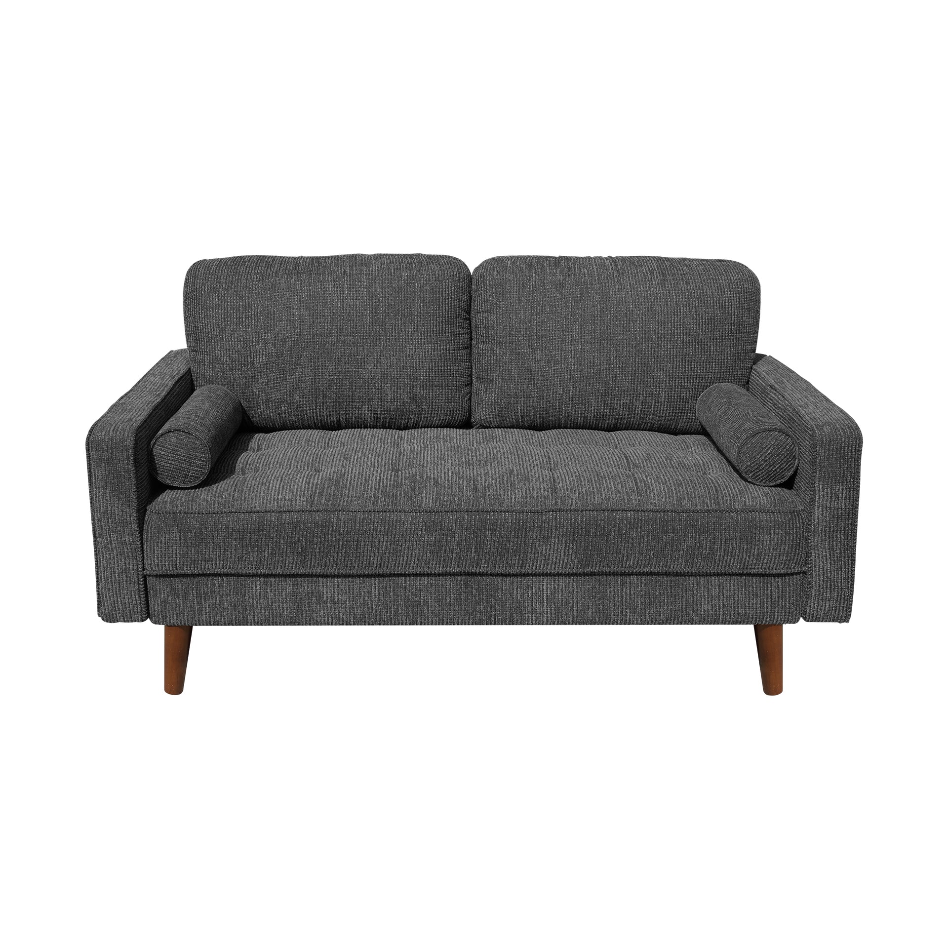 Uta Two Seater Sofa, Carbon Black