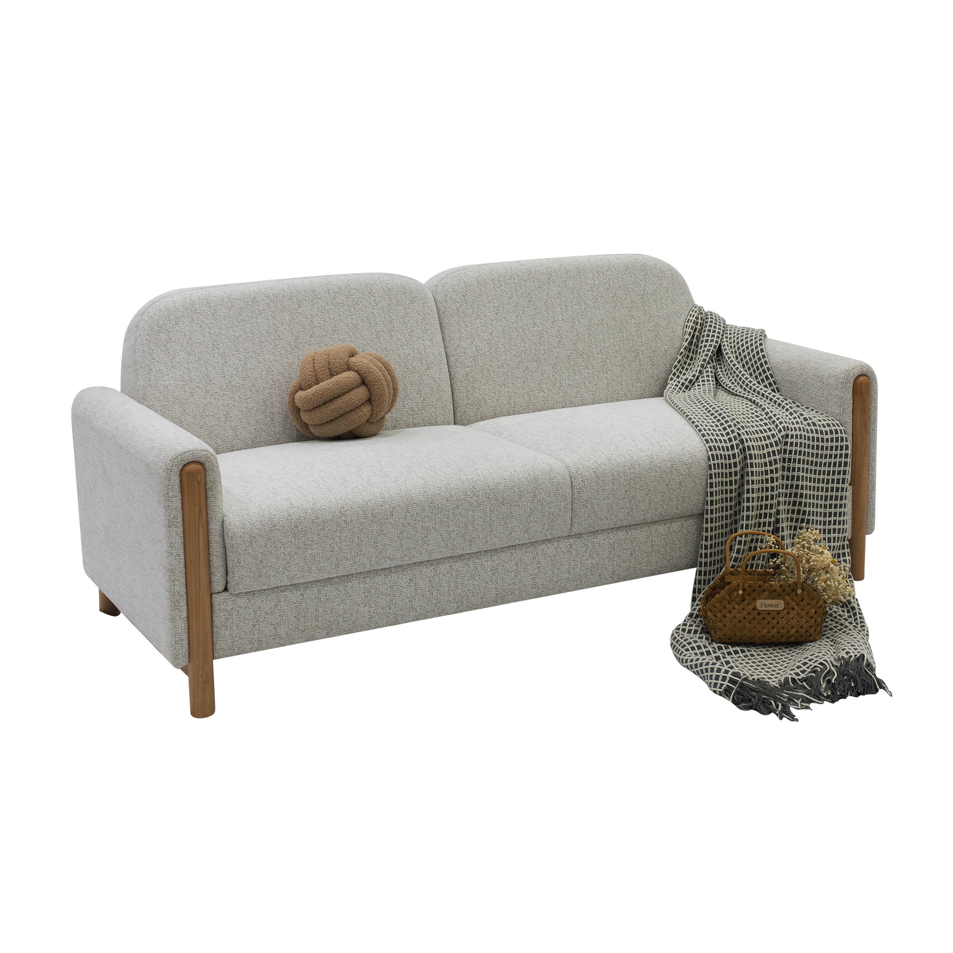 Noale Three Seater Sofa, Beige