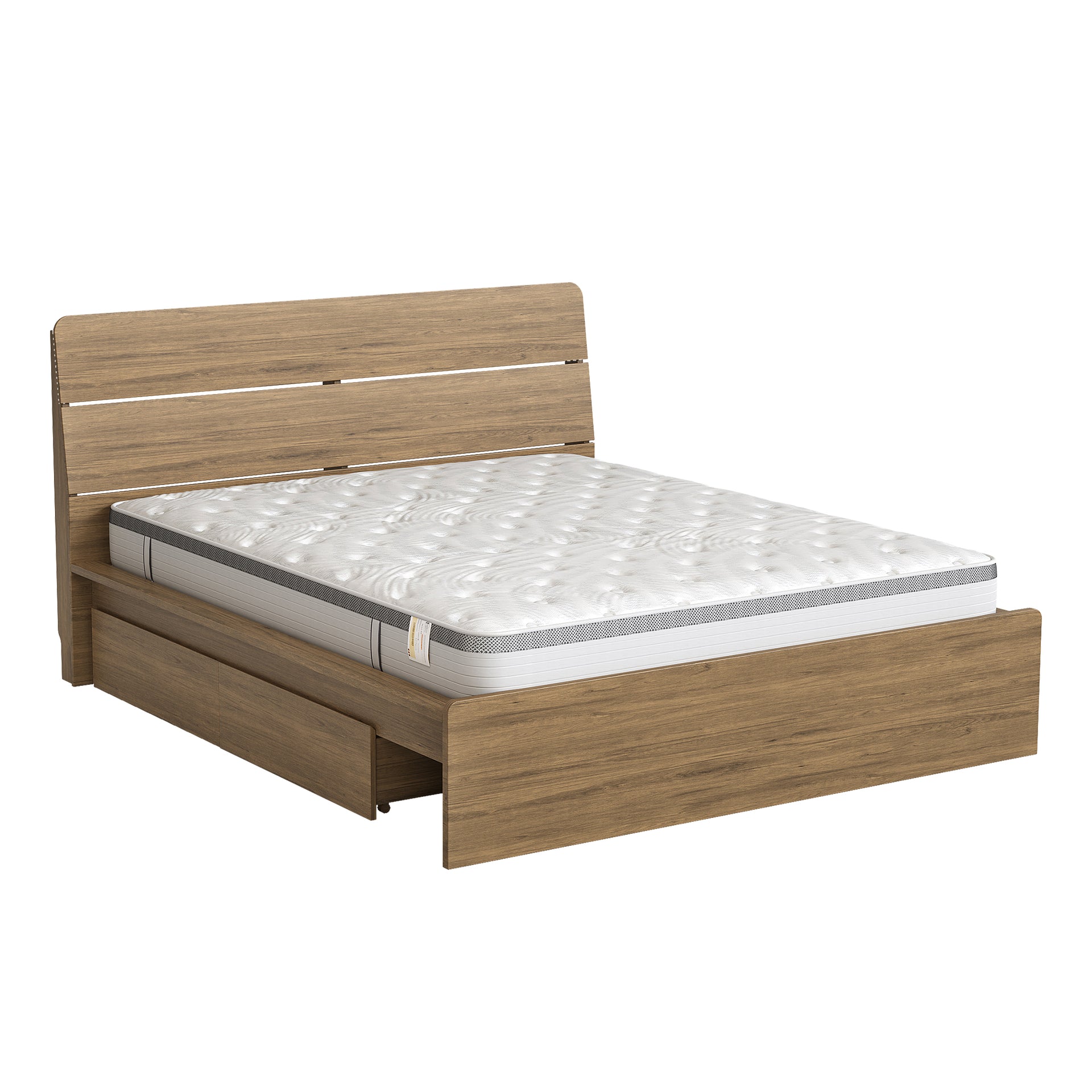 Platsa-A Bedframe with 2 Underneath Drawer, Queen