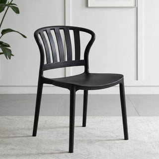 Sacile Stackable Dining Chair, Black, Set of 4