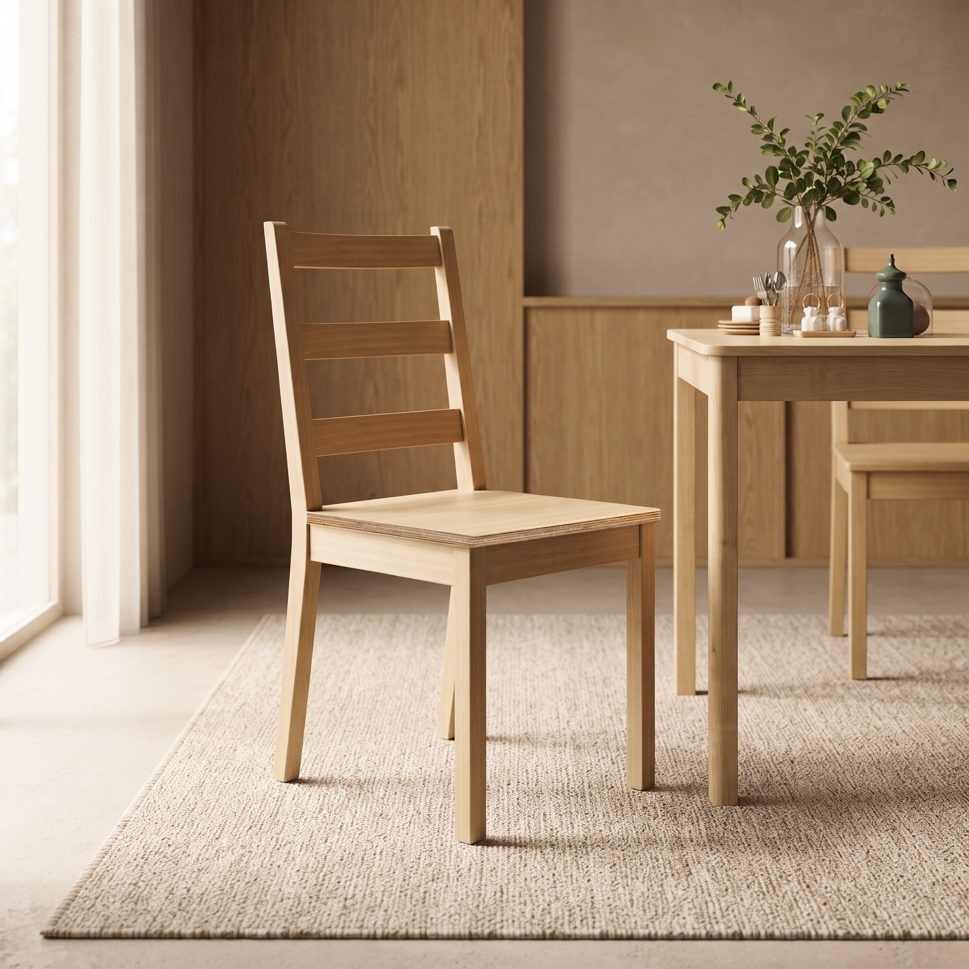 Sanza Dining Chair, Wood, Set of 2
