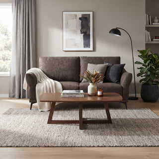 Sora 2-Seater Sofa, Dark brown
