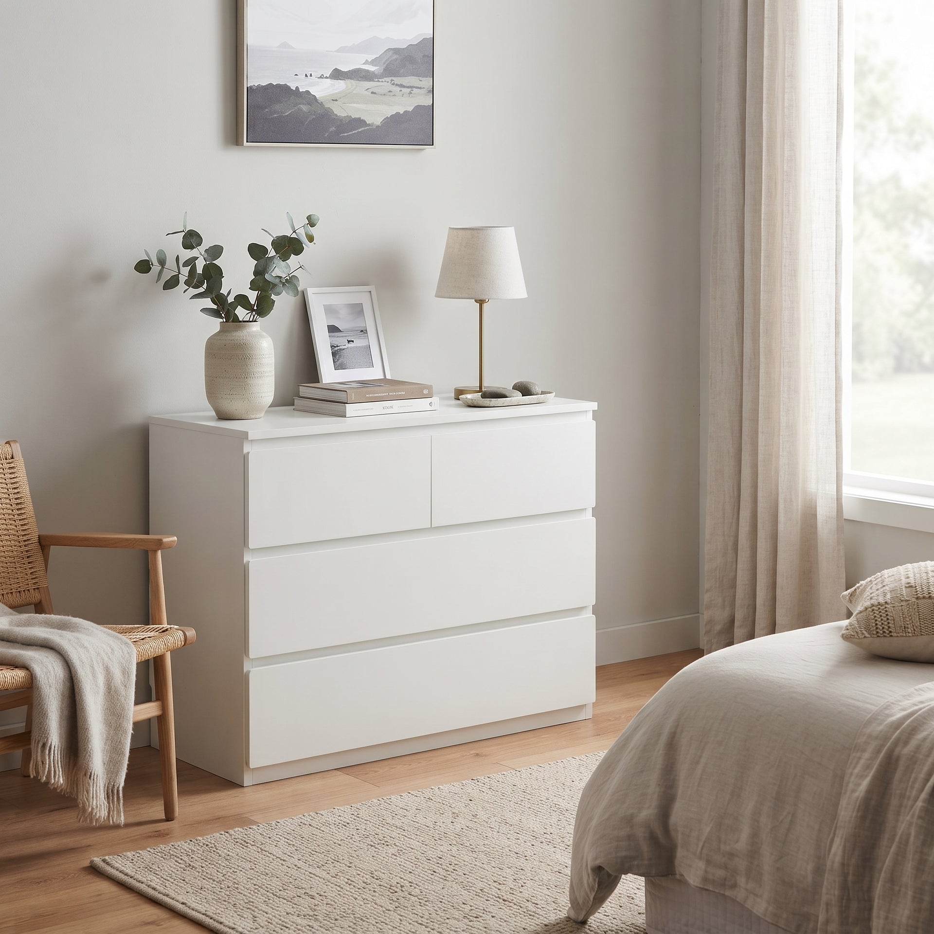 Sotta 2 over 2 Lowboy, White