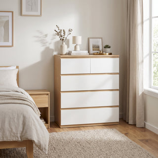 Sotta 2 over 3 Tallboy, Oak & White