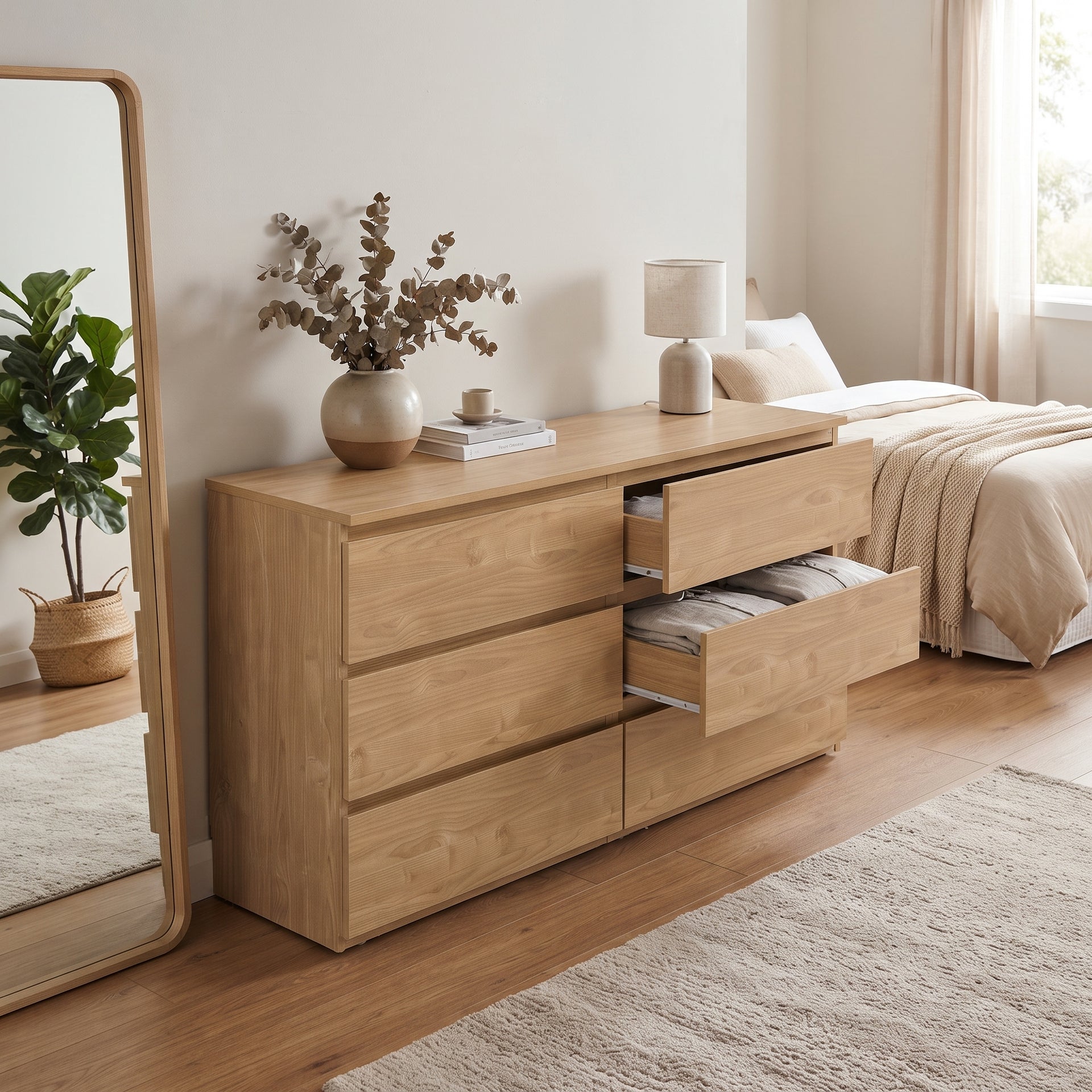 Sotta 6 Drawers Chest, Oak