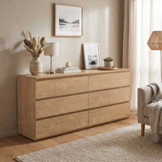 Sotta 6 Drawers Chest, Oak