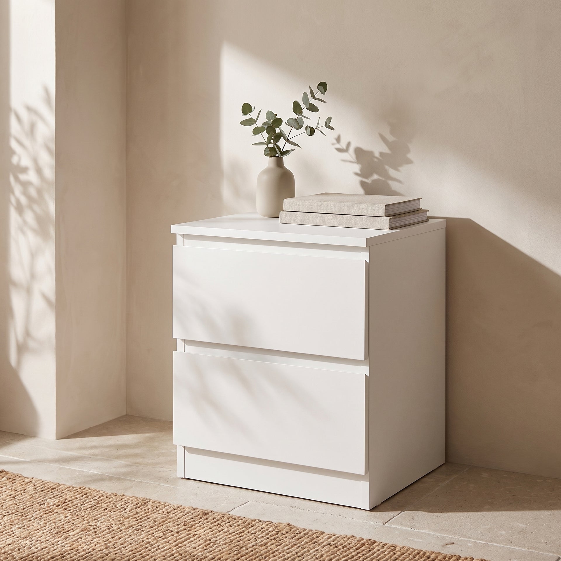 Sotta Bedside Table, White