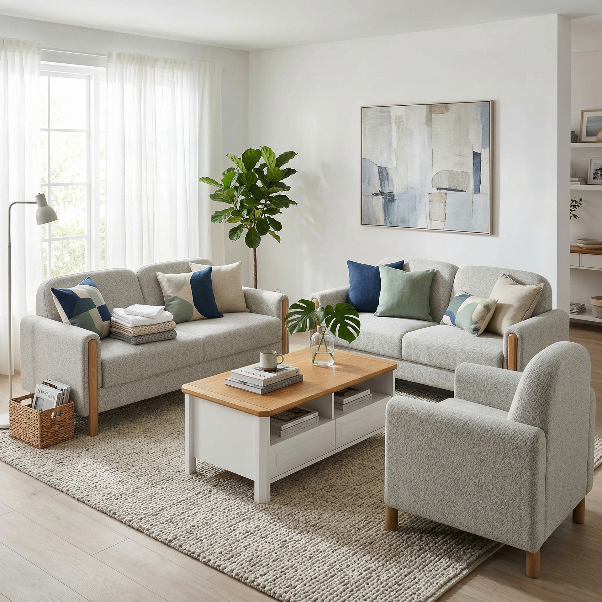 Stoven Single Seater Sofa, Beige