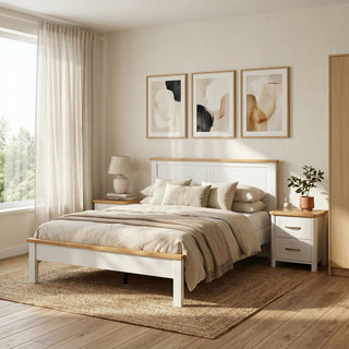 Stoven bedroom collection bundle with bed frame and matching bedside table | Proferlo