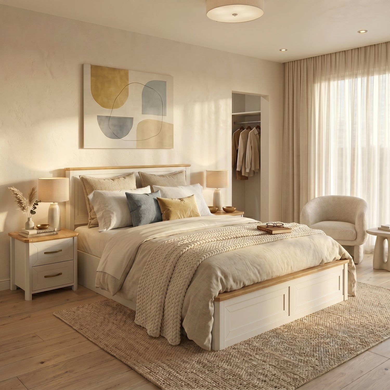 Stoven bedroom collection bundle with bed frame and matching bedside table | Proferlo