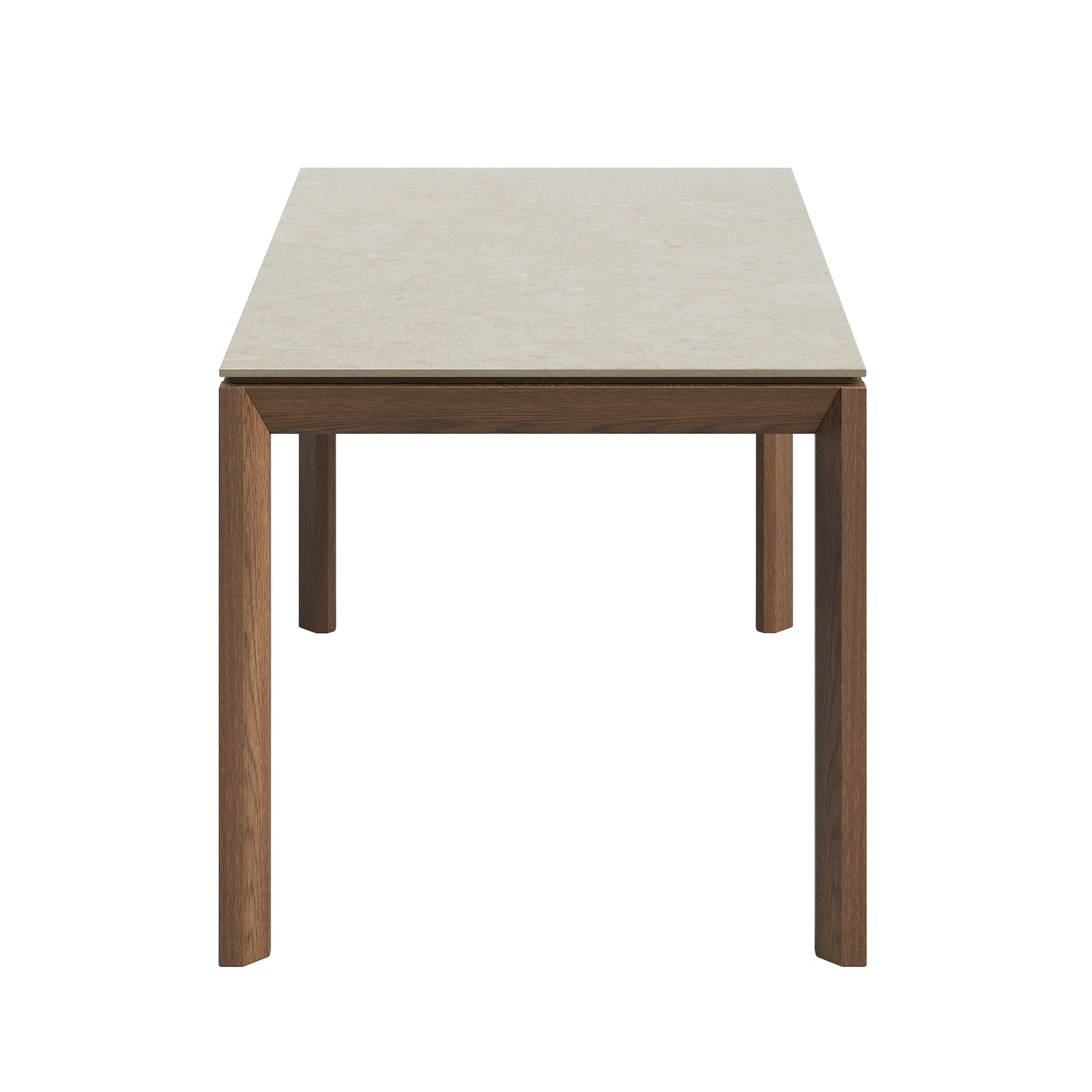 Arezzo Standard Dining Table with Ceramic Top, Claro Walnut/Beige 1.8M