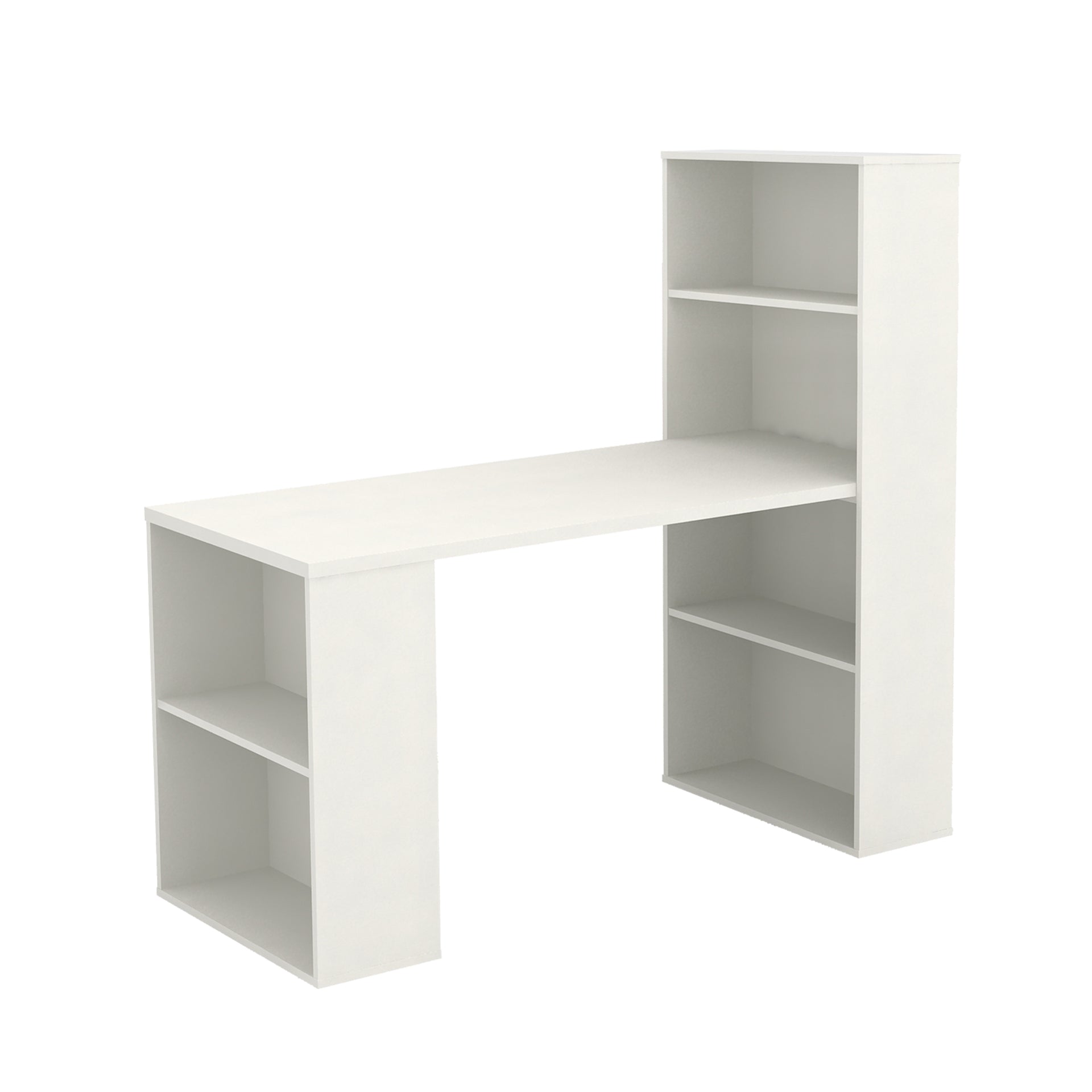 Trento L Shaped Office Desk, White
