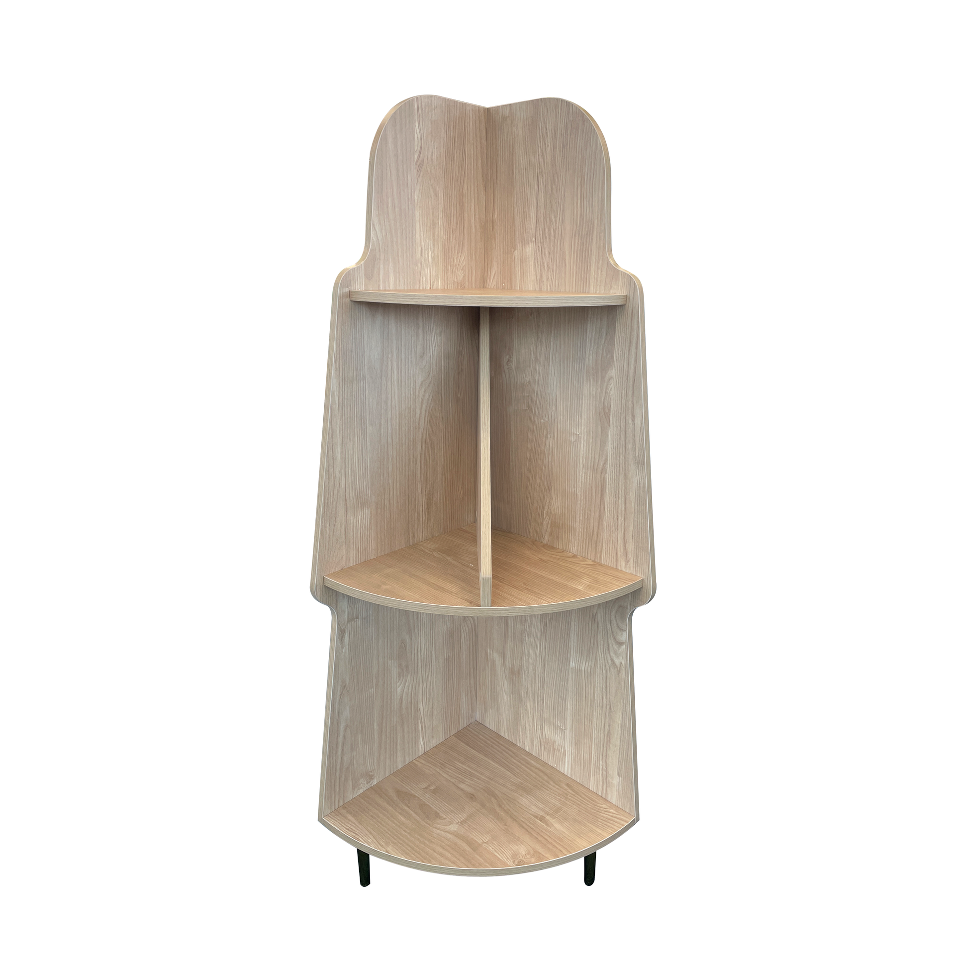 Teano Corner Display shelving, Oak - Online Only