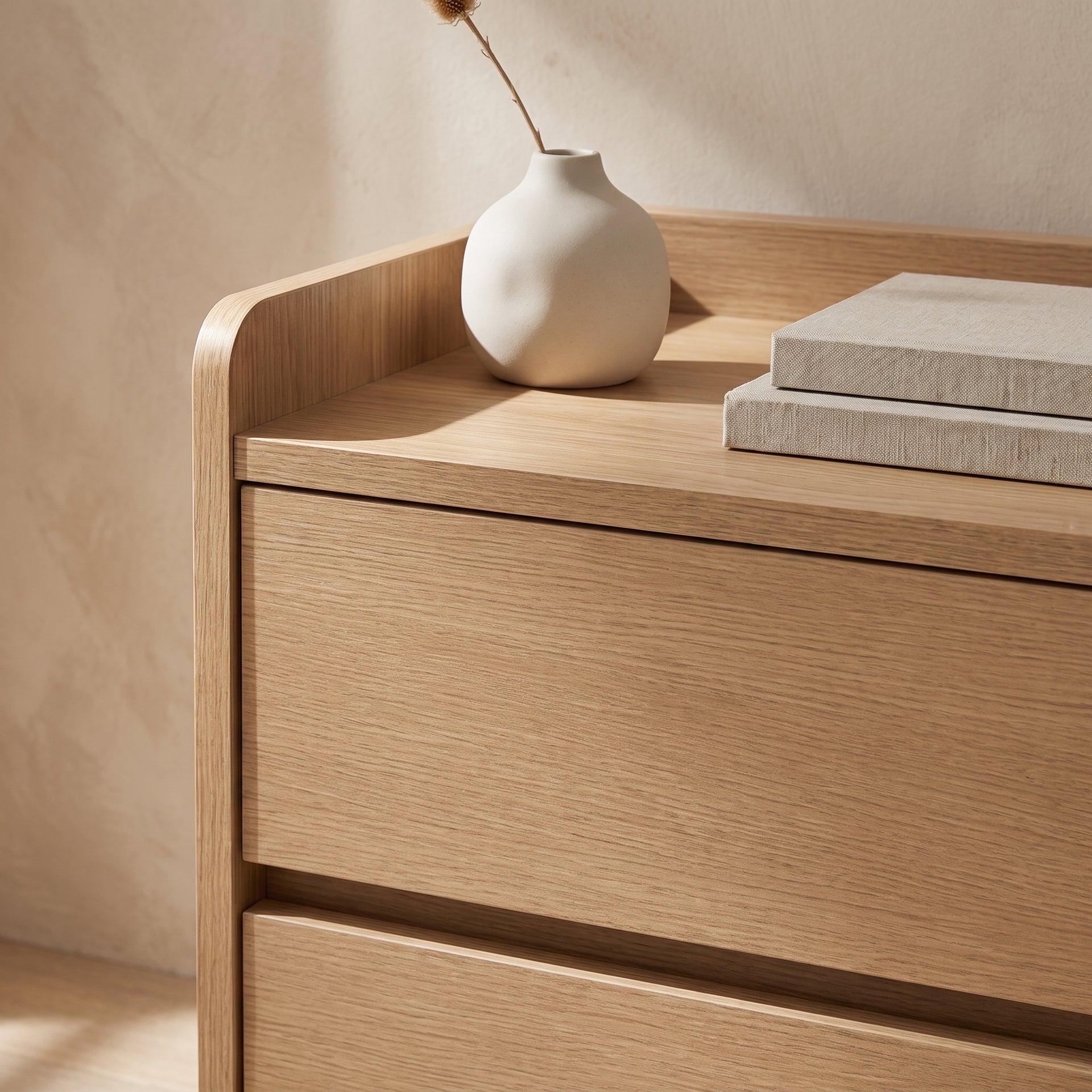 Turin Bedside Table, Oak