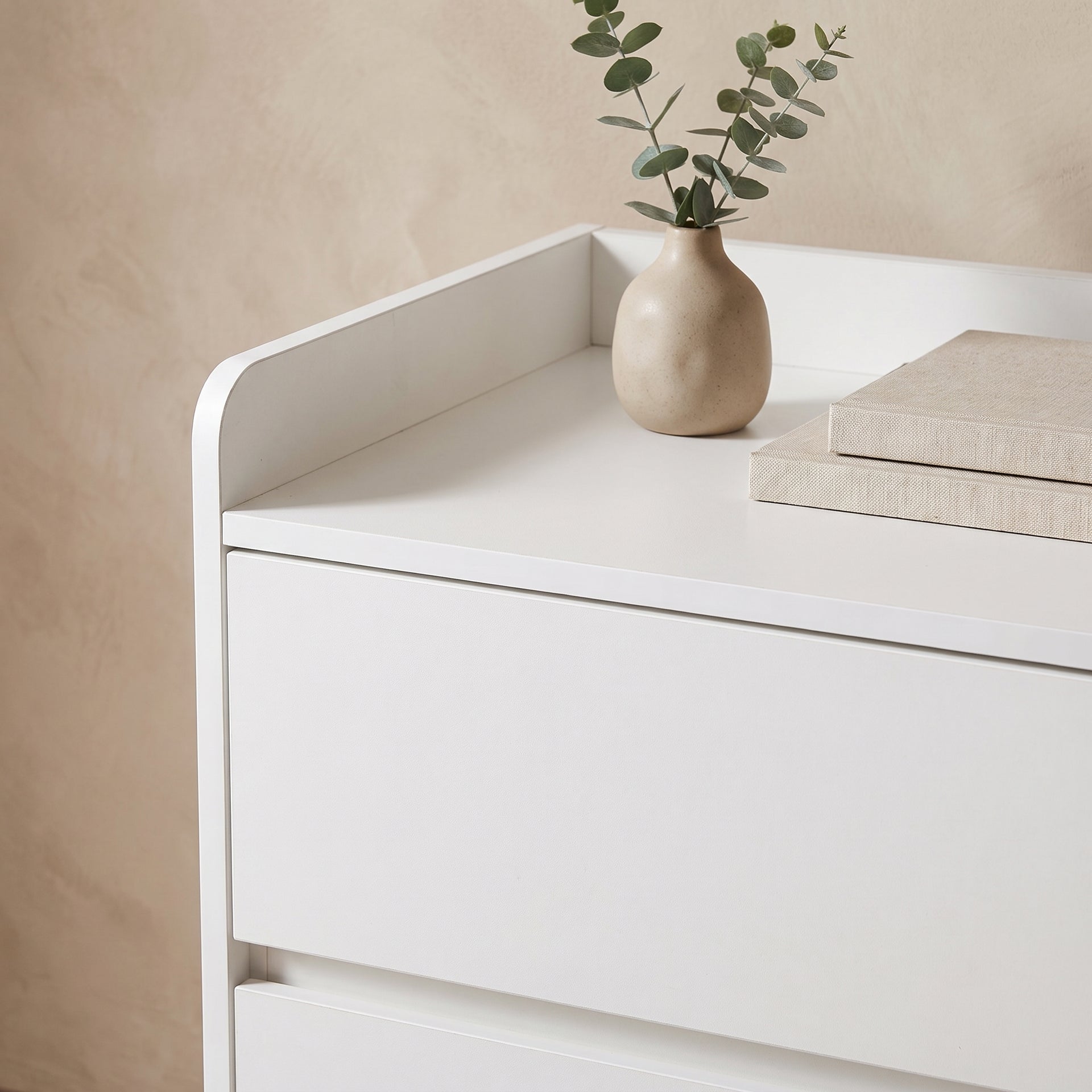 Turin Bedside Table, White