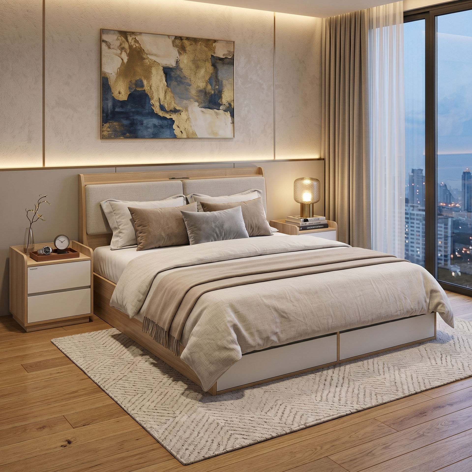 Turin Lux Storage Bed Base, King