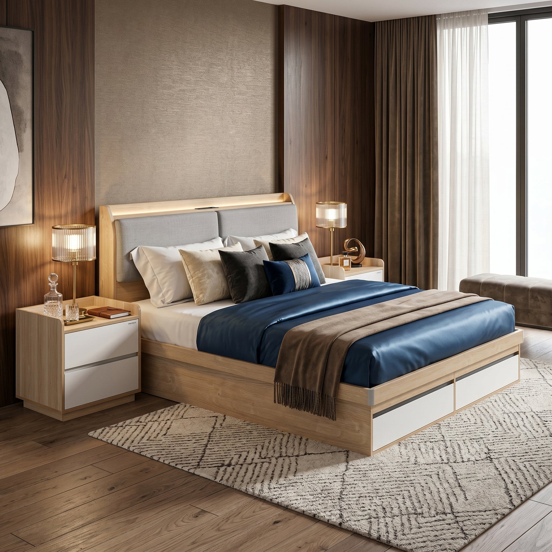 Turin Lux Storage Bed Base, Super King