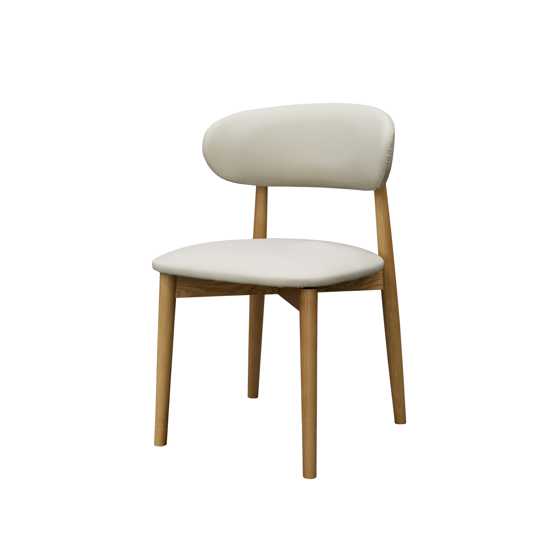 Cento Dining Chair, Wood & Beige, Set of 2