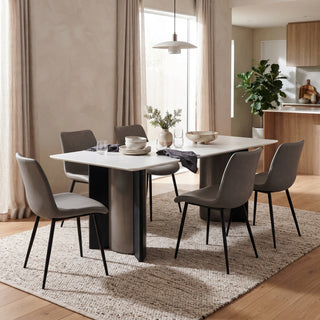 Verona Dining Table, 1.6M, Fendi White