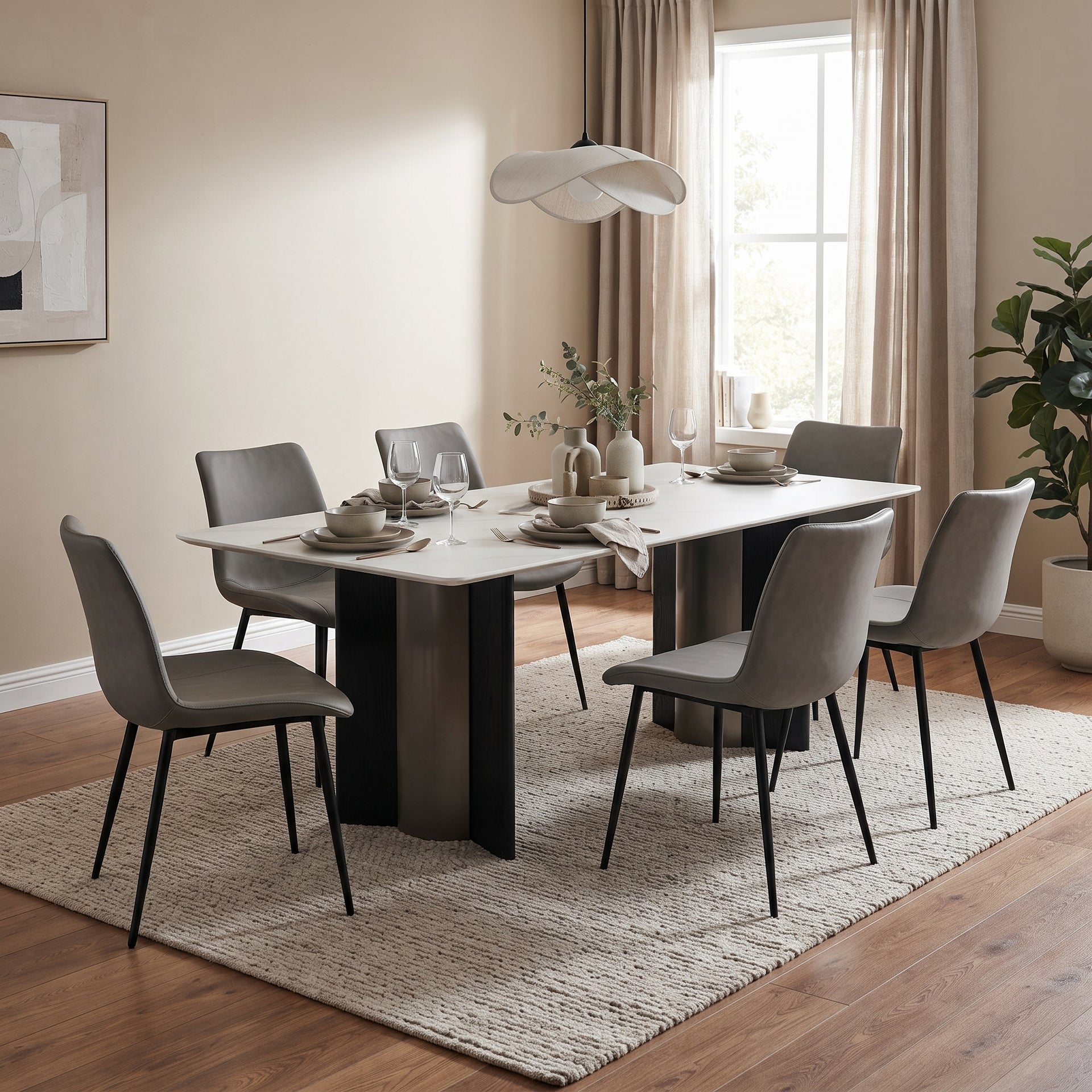 Verona Dining Table, Fendi White, 1.6M