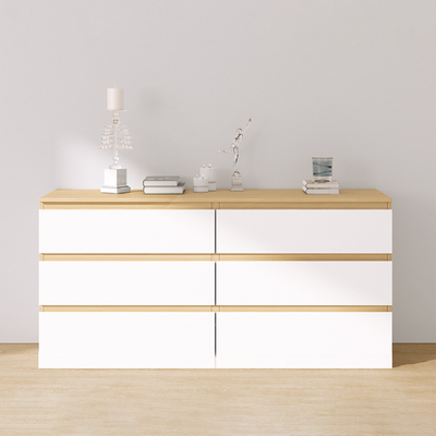 Sotta 6 drawers Chest, White and Oak