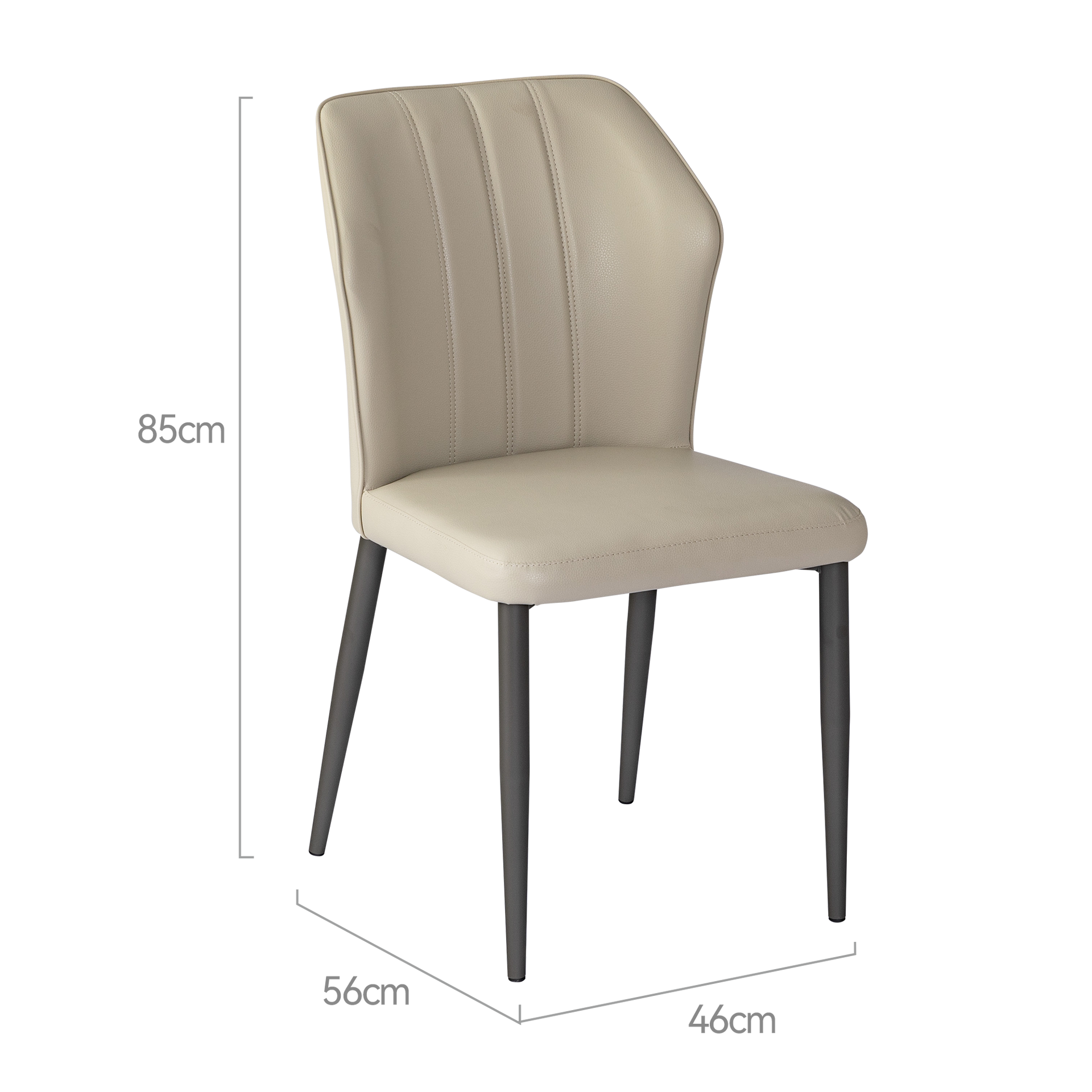Biella Dining Chair, Light Grey, Set of 2