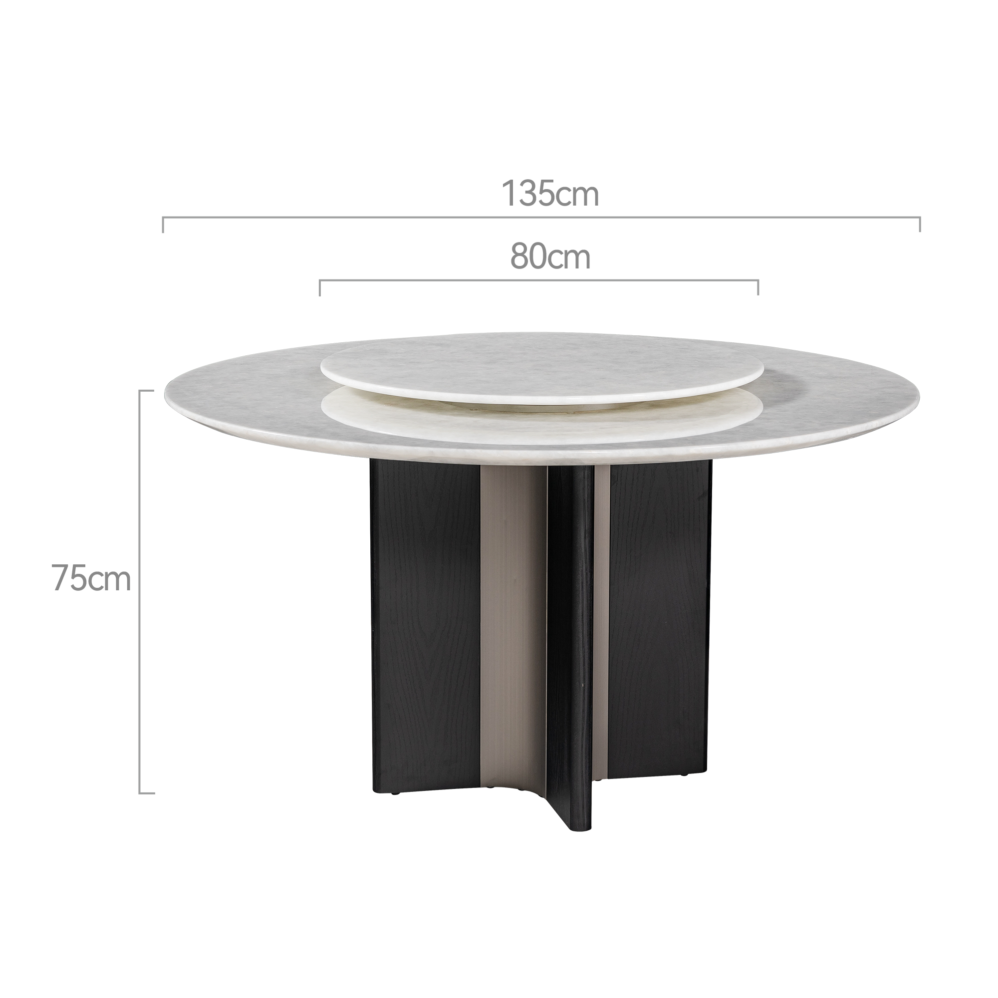Round Dining Table, White