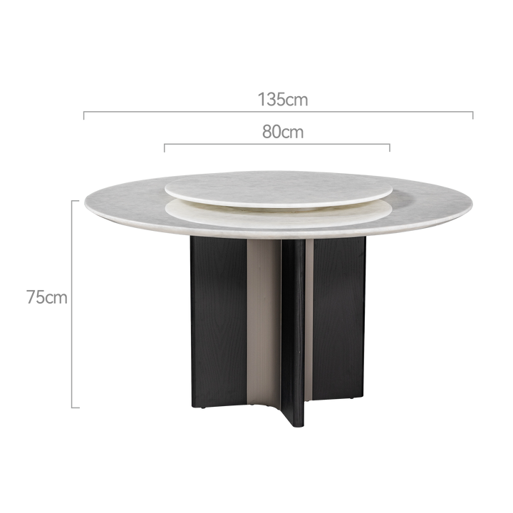 Round Dining Table, White