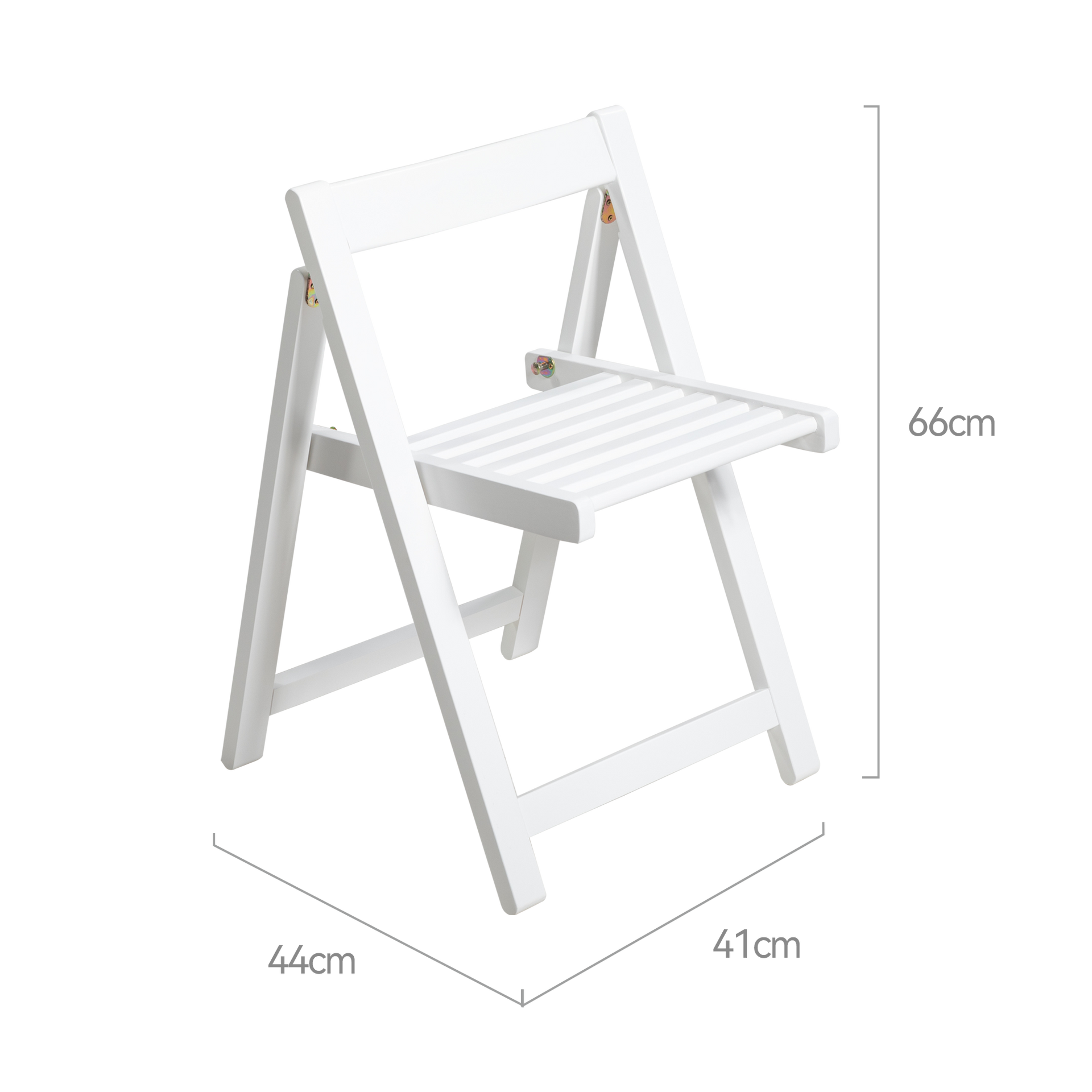 Lecce Foldable Dining Chair, White, Set of 2